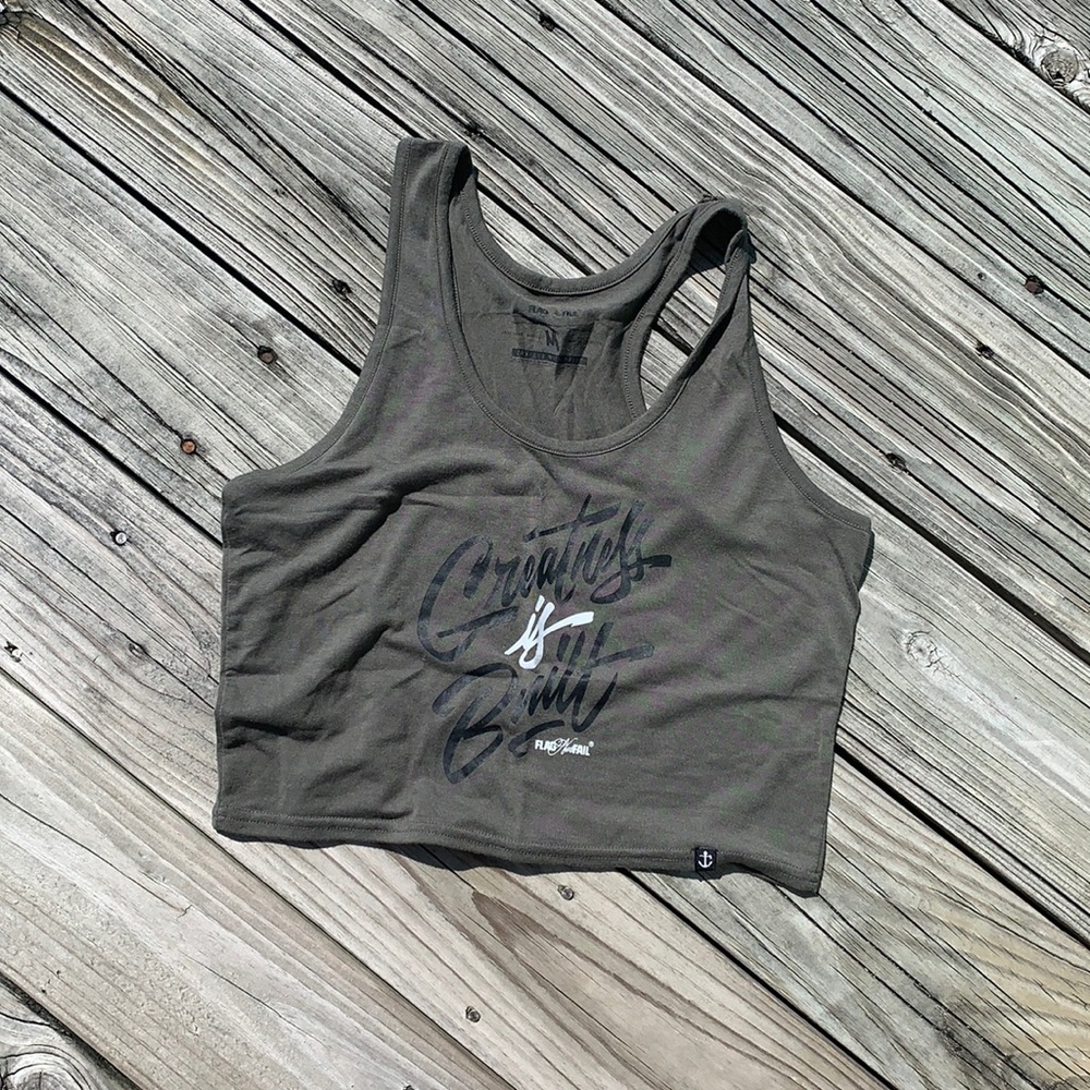 Flag nor fail crop top